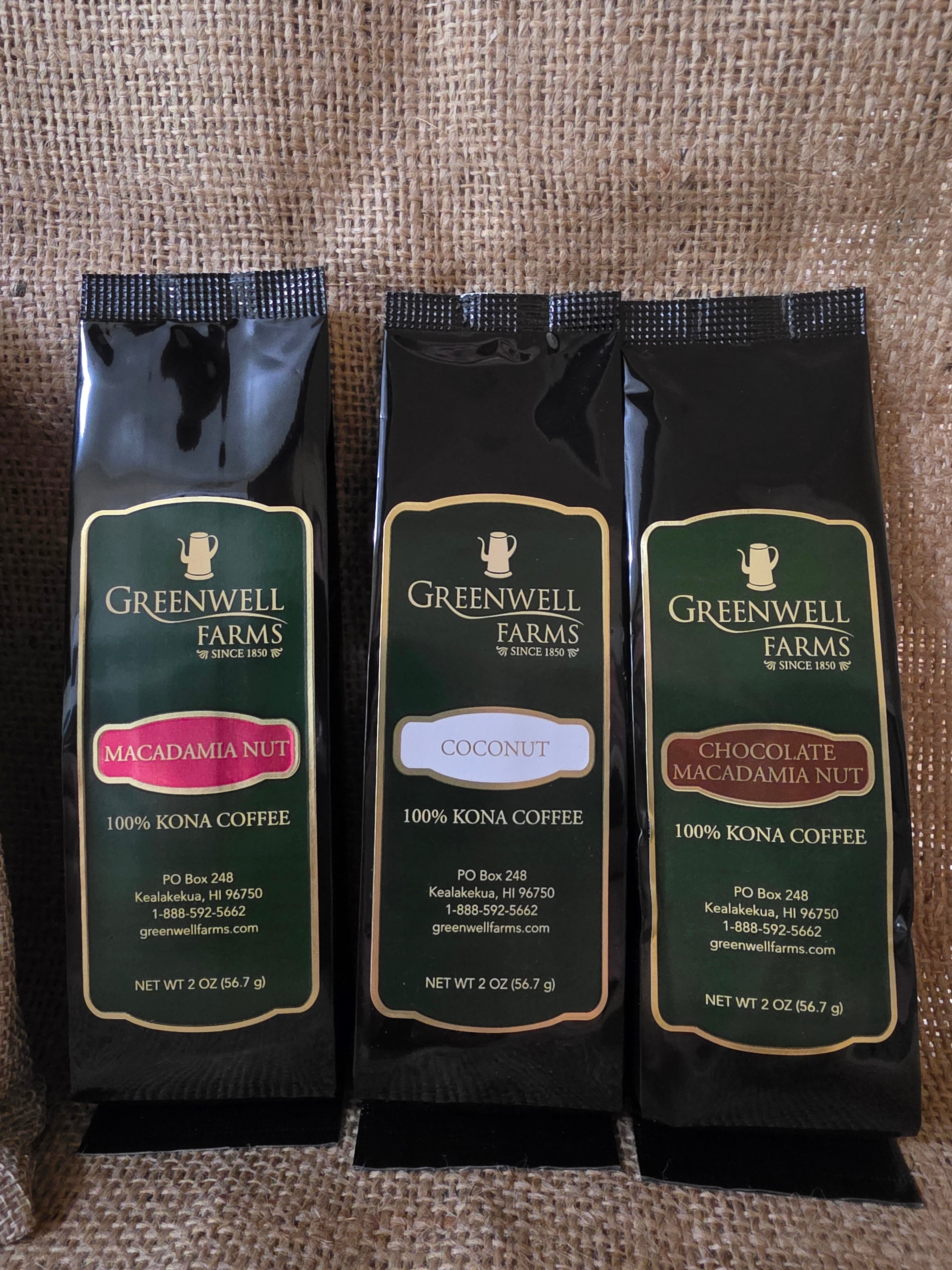 Flavored Kona Coffee Sampler Pack | Try 100% Kona Coffee Today
