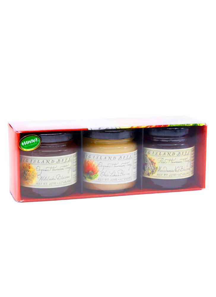 Organic Hawaiian Honey - Combo 3 Pack - 4.5 oz jars