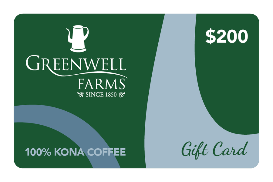 $200 Gift Card of Greenwell Farms 100% Kona Coffee