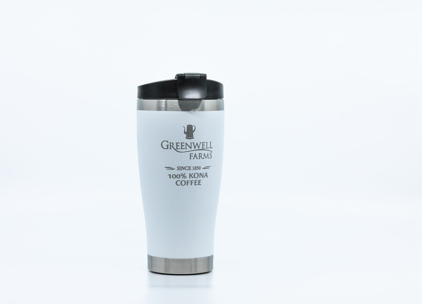 White Stainless Steel Travel Mug of Greenwell Farms