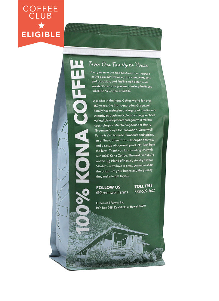Greenwell Farms Kona Coffee 16oz - Back