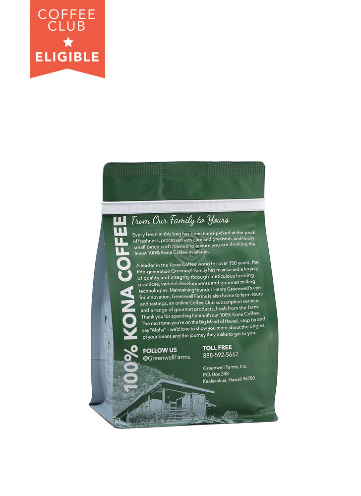 Greenwell Farms Kona Coffee 8oz -back