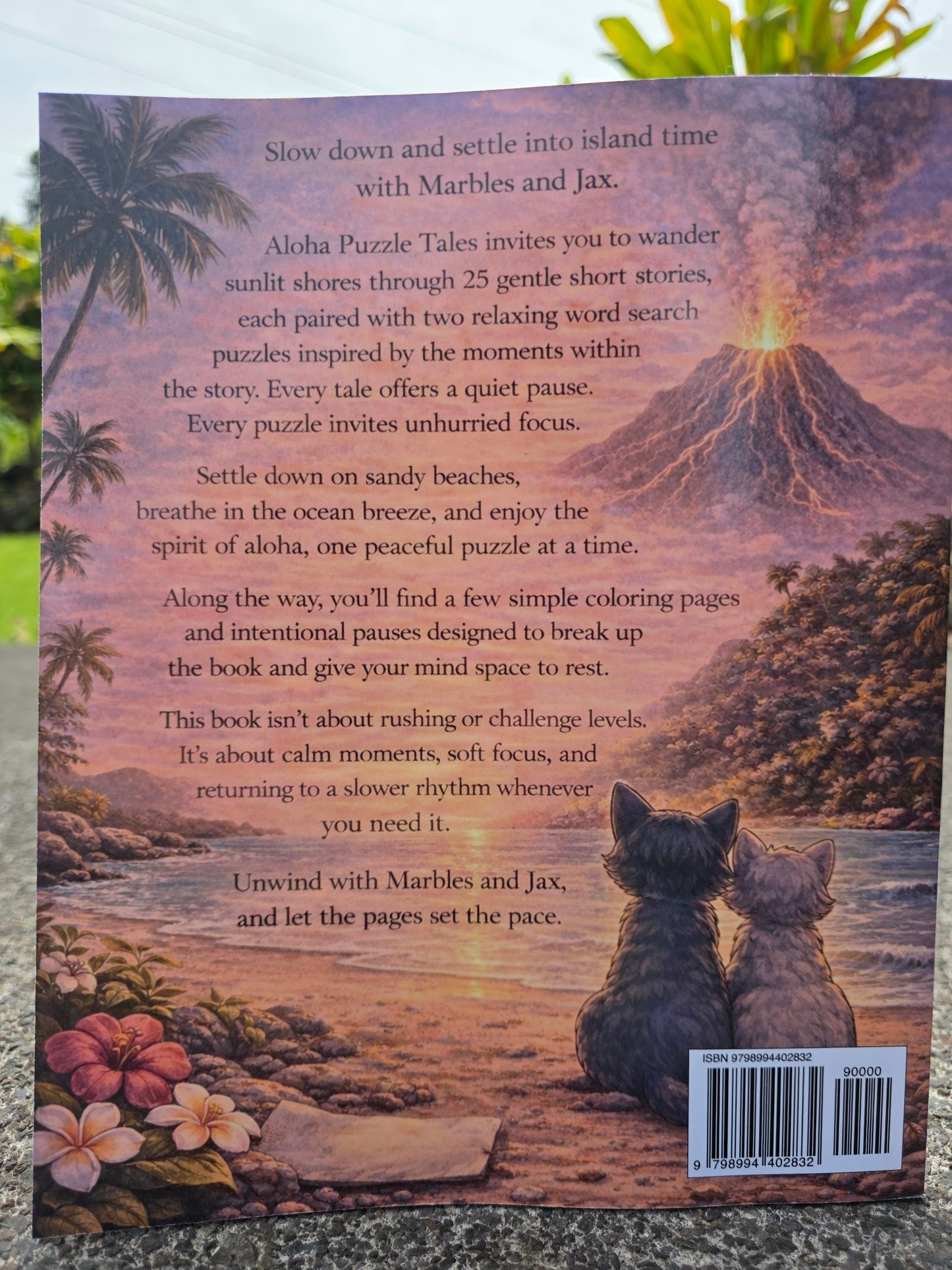 Marbles & Jax Aloha Puzzle Tales Children's Book - Back