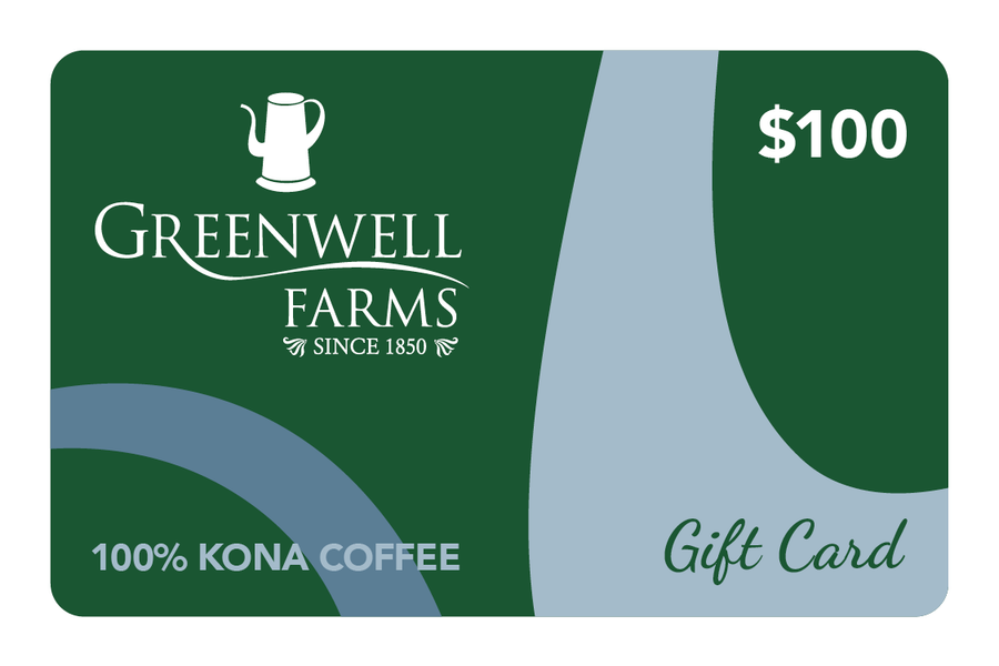 $100 Gift Card of Greenwell Farms 100% Kona Coffee