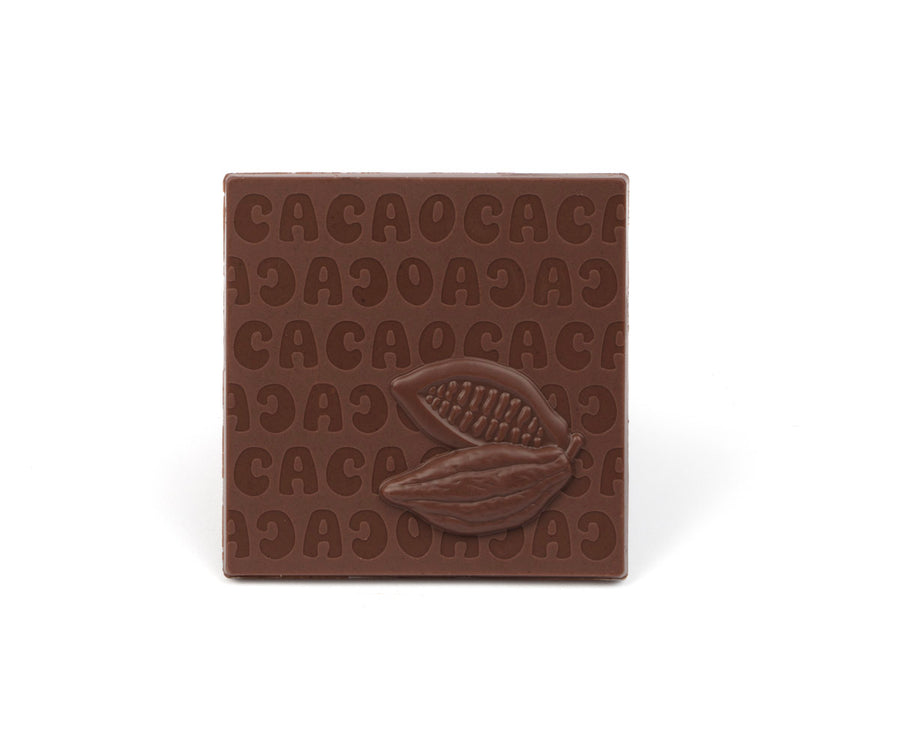 Single-origin estate grown Hawaiian milk chocolate bar from the Big Island - front