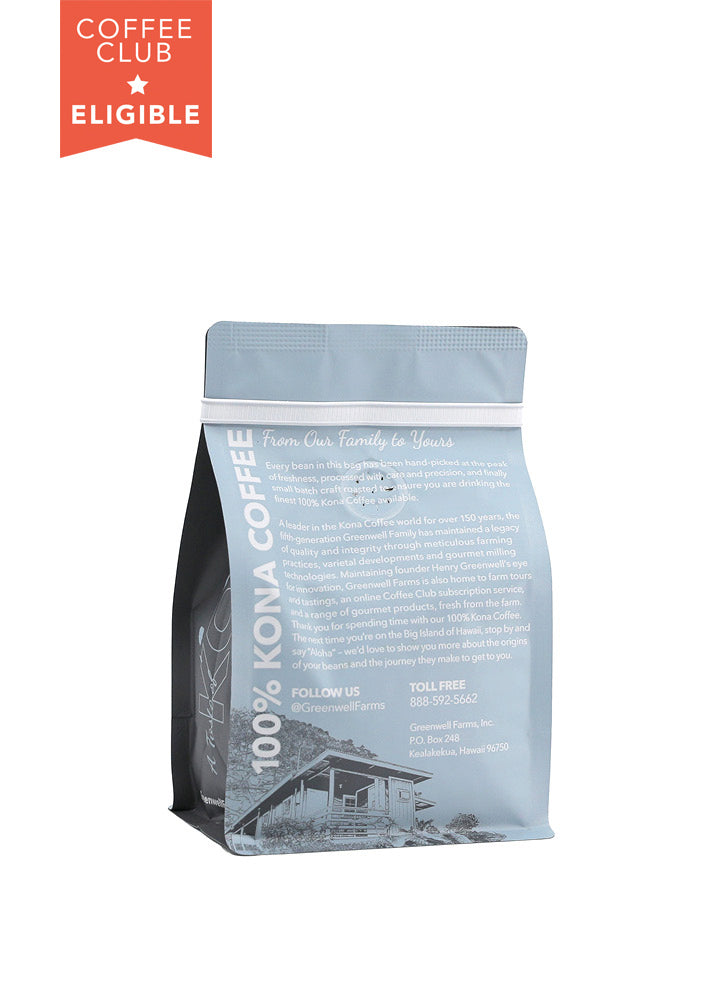 Flavored Kona Coffee 8oz - back